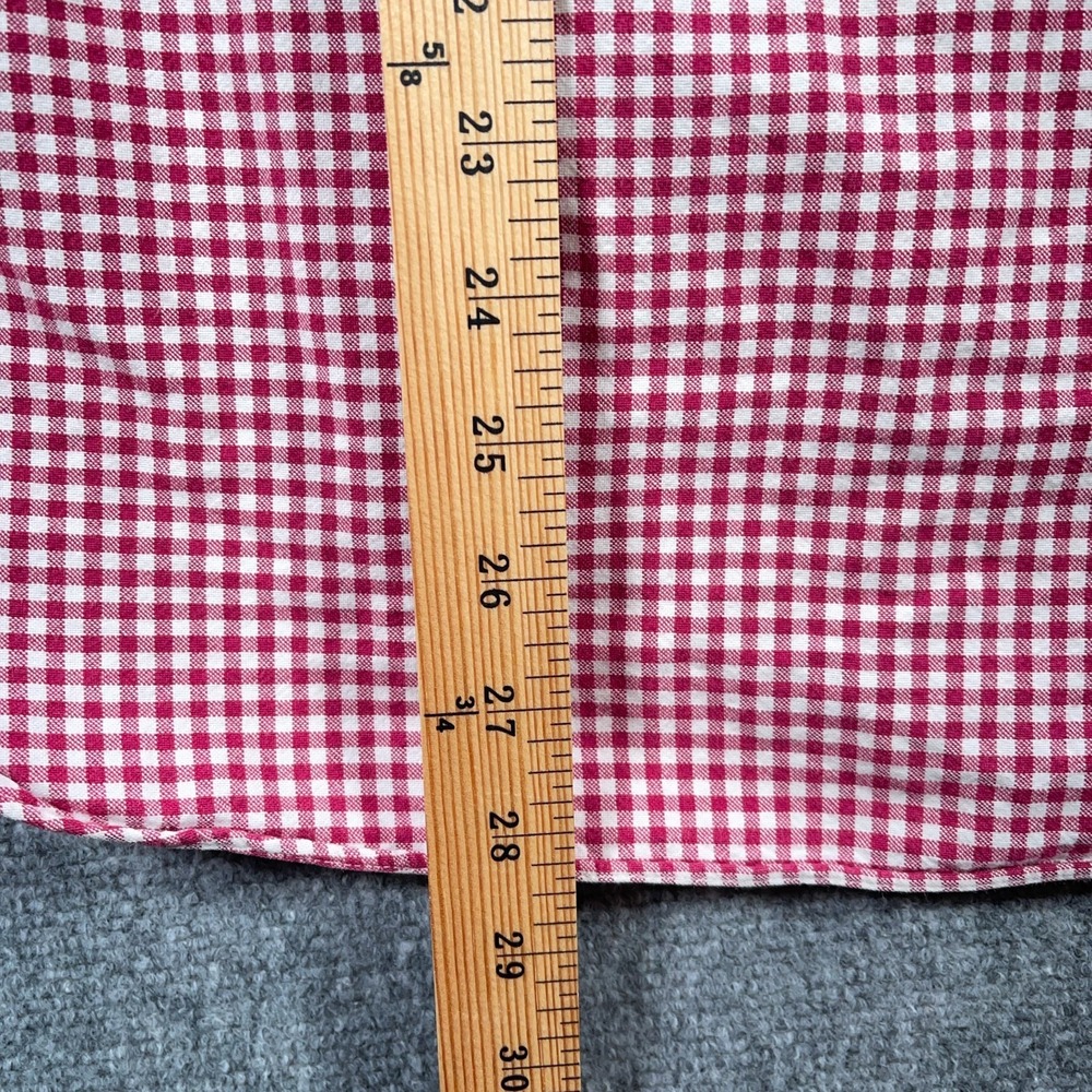 J.Crew‎ Button Down Shirt Mens XL Red Checkered Oxford Long Sleeve Slim #AB802 - Picture 8 of 8